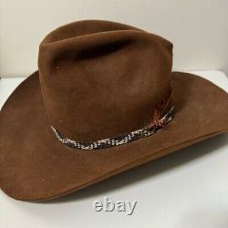 Stetson 4X Beaver vintage suede leather cowboy hat 7 3/8