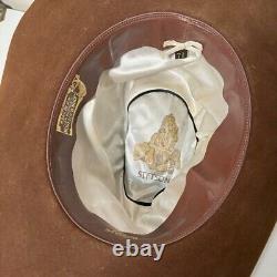 Stetson 4X Beaver vintage suede leather cowboy hat 7 3/8