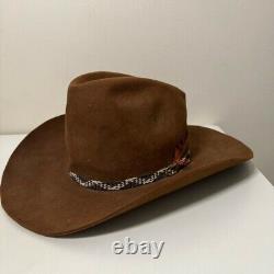 Stetson 4X Beaver vintage suede leather cowboy hat 7 3/8