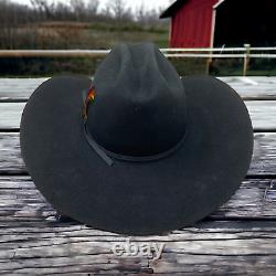 Stetson 4X Black Beaver Felt Cowboy Western Hat Sz 6 7/8 Original Box USA READ