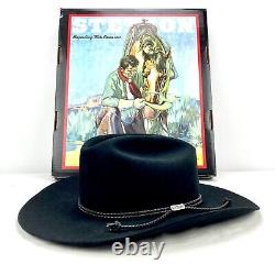 Stetson 4X Carson Black Beaver Felt Cowboy Western Hat Size 60 7-1/2 with Box