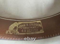 Stetson 4X Cowboy Hat Beaver Western 7 with Liner Xlnt