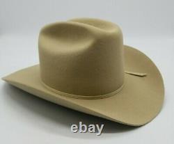 Stetson 4X XXXX Beige Beaver Felt Men's Cowboy Western Hat Size 7 3/8 with Box
