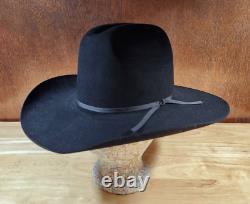 Stetson 4x Beaver Black Western Cowboy Hat Size 6 7/8 Long Oval