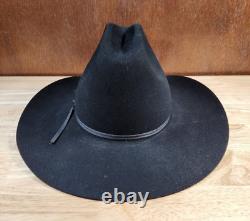 Stetson 4x Beaver Black Western Cowboy Hat Size 6 7/8 Long Oval