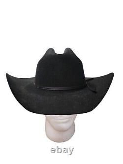 Stetson 4x Beaver Cowboy Hat Western Style Size 7 1/4 Vintage Black With Box