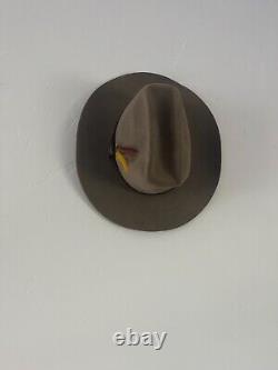 Stetson 4x Beaver Fedora, Made in USA, Size 7.5, Excellent, Feather, JBS Hat Pin