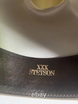 Stetson 4x Beaver Fedora, Made in USA, Size 7.5, Excellent, Feather, JBS Hat Pin