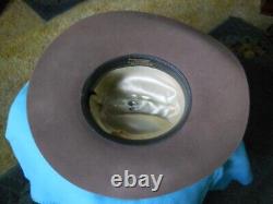 Stetson 4x beaver cowboy hat Ridgeway granite gray size 7