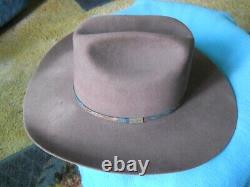 Stetson 4x beaver cowboy hat Ridgeway granite gray size 7