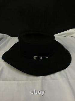 Stetson 6X Beaver Felt Black Cowboy Hat Size 7 Cowgirl Western UNISEX