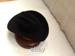Stetson 6X Rancher Black 5 Crown Felt Hat With Free Hat Brush