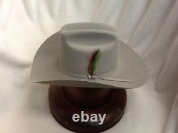Stetson 6X Rancher Mist Grey 5Crown Felt Hat With Free Hat Brush