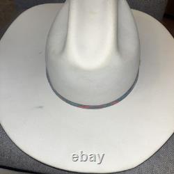 Stetson 6x Range Felt White Cowboy Western Hat Size 7 1/2