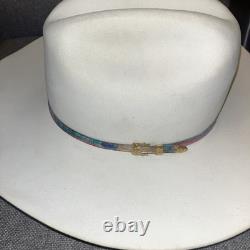 Stetson 6x Range Felt White Cowboy Western Hat Size 7 1/2