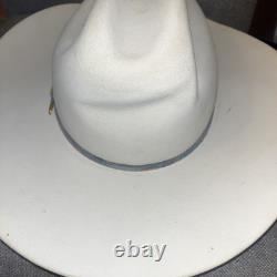 Stetson 6x Range Felt White Cowboy Western Hat Size 7 1/2