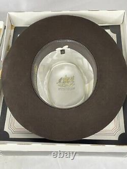 Stetson 7 1/8 3X Hat Beaver Cowboy Chocolate Brown Vtg 1970s PRISTINE with Box