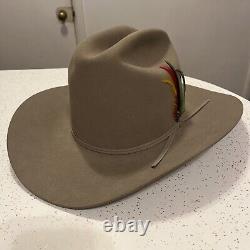 Stetson 7X Beaver Rancher Cowboy Western Hat Silverbelly VTG 6 7/8 no box