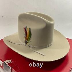 Stetson 7X Beaver Rancher Cowboy Western Hat Silverbelly VTG 6 7/8 no box