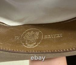 Stetson 7X Beaver Rancher Cowboy Western Hat Silverbelly VTG 6 7/8 no box