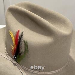 Stetson 7X Beaver Rancher Cowboy Western Hat Silverbelly VTG 6 7/8 no box