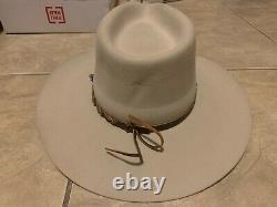 Stetson Billy Kidd Tan XXXX Cowboy Hat Tan with Chin Strap 7 Long Oval