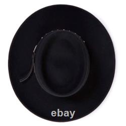 Stetson Black Hawk Wool Felt Western Hat Crushable Gambler Crown