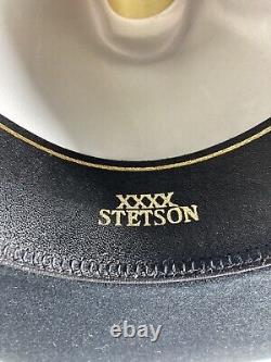 Stetson Boss Plains 4X Beaver Hat Size 6 7/8 Black Western Original Box Rodeo