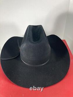 Stetson Boss Plains 4X Beaver Hat Size 6 7/8 Black Western Original Box Rodeo