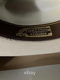 Stetson Carson Similar ToThe Justified Hat 7 1/4 Silverbelly 4X Beaver Cowboy 58