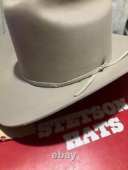 Stetson Carson Similar ToThe Justified Hat 7 1/4 Silverbelly 4X Beaver Cowboy 58