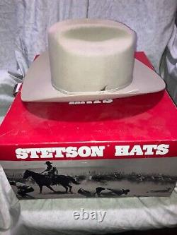 Stetson Carson Similar ToThe Justified Hat 7 1/4 Silverbelly 4X Beaver Cowboy 58