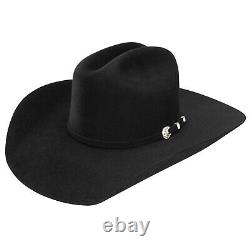 Stetson Corral 4X 100% Buffalo Fur Cattlemans Crease Cowboy Hat 4 Brim Black