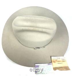 Stetson Cowboy Beaver Handmade Vintage Hat 7 1/4 Case F5012 Champion Cream Tan