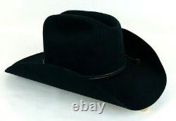 Stetson Cowboy Hat 4X Beaver Black Carson 7 1/8 33/4 Rim withOrig Box & Brush