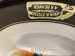 Stetson Cowboy Hat 4X Beaver XXXX 6-7/8 Long Oval 55 New Old Stock Made In USA