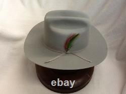 Stetson Cowboy Hat 6X Beaver Fur Mistgrey31/2Rancher WithFreeHat Brush