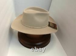 Stetson Cowboy Hat 6X Beaver Fur SilverBelly Carson With Free HAT Brush