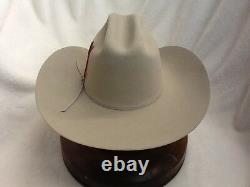 Stetson Cowboy Hat 6X Beaver Fur Silverbelly RANCHER+Free Hat Brush