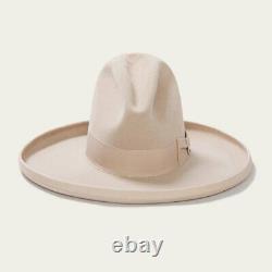 Stetson Cowboy Hat 6X TOM MIX Beaver Fur Silver Belly 5brim Free Hat Brush