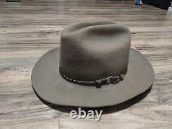 Stetson Cowboy Hat 7 1/8 Light Brown 5X BEAVER Western Vintage