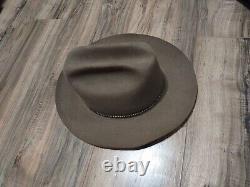 Stetson Cowboy Hat 7 1/8 Light Brown 5X BEAVER Western Vintage