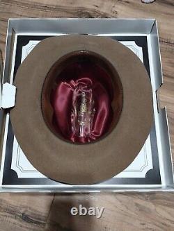 Stetson Cowboy Hat 7 1/8 Light Brown 5X BEAVER Western Vintage