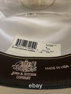 Stetson Cowboy Hat D4 Ranch Tan 7 3/8 SF0575D440 SF084630 Western 4 Inch USA