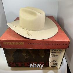 Stetson Cowboy Hat D4 Ranch Tan Size 6-7/8 Western Cowboy Hat 4 Brim SF0575D440