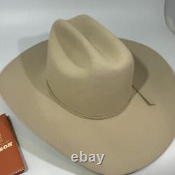 Stetson Cowboy Hat D4 Ranch Tan Size 6-7/8 Western Cowboy Hat 4 Brim SF0575D440