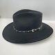 Stetson Cowboy Hat Diamond Jim The Gun Club Size 7 1/2 Xxxx Felt Black Usa