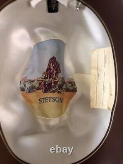 Stetson Cowboy Hat Rancher 4X Beaver Size 7 Fawn Vintage Pintura