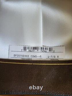 Stetson Cowboy Hat Size 6-7/8 R Oval Ranch Tan New In Box Brim#SF0575D440