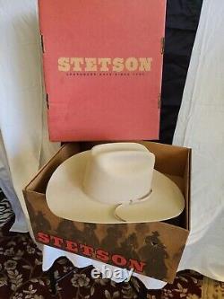 Stetson Cowboy Hat Size 6-7/8 R Oval Ranch Tan New In Box Brim#SF0575D440